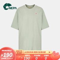 NEPA 耐葩户外2023春夏新品女士宽松版型中长款短袖圆领T恤7J45362 灰绿色 165/88A