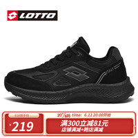 乐途（LOTTO）爆米花系列男运动鞋2023年春夏季新款时尚跑步鞋网面透气休闲鞋 黑色 39
