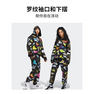 adidas 阿迪达斯 三叶草JEREMY SCOTT联名男女春季休闲运动连帽卫衣 黑色 4XS