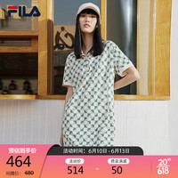 FILA斐乐官方女子连衣裙2023夏季时尚休闲针织裙