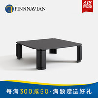 芬·纳维亚 FINNNAVIAN芬纳维亚意式极简实木茶几 Notch侘寂风原木客厅茶几 正方形L 120*120*38 橡木典雅黑