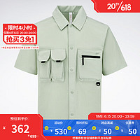 Reebok 锐步 官方2023夏季男子SHIRT户外防晒复古短袖衬衣23RCS801M 23RCS801MGL3 A/L