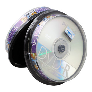 飞利浦 原装光盘 4.7G DVD-R 16X DVD刻录盘 空白光盘 刻录光盘刻录碟系统光盘 dvd光盘dvd光盘空白 空光碟 飞利浦DVD+RW 10片桶装