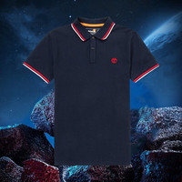 Timberland POLO衫男士商务休闲纯棉透气短袖翻领T恤男 蓝色条纹/红标 A62SH433 XL/185