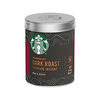 88VIP：STARBUCKS 星巴克 深度烘焙即溶免煮美式精品黑咖啡可冲40杯90g*1罐