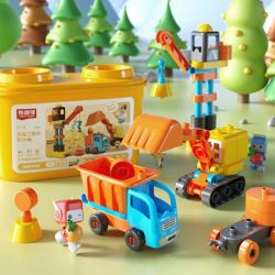 BLOKS 布鲁可积木 启初精灵系列 变工程车积木桶