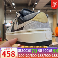 耐克(NIKE)休闲鞋女鞋春夏新款运动鞋AIR JORDAN 1 AJ1厚底板鞋 DV1494-001黑灰 36.5