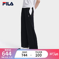 斐乐（FILA） 官方女子梭织长裤2023夏季新款时尚休闲简约阔腿裤女裤