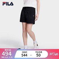 斐乐（FILA）官方女子梭织五分裤2023夏季新款时尚休闲简约通勤短裤 传奇蓝-NV 170/70A/L