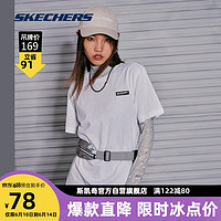 斯凯奇丨Skechers春夏季男女同款短袖纯棉圆领休闲T恤舒适上衣L222U114