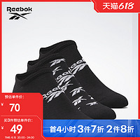 Reebok 锐步 官方男女同款SOCK经典运动舒适休闲短袜3双装GG6679