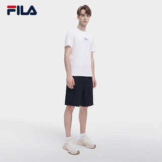 FILA 斐乐官方男子短袖T恤2023夏季时尚休闲基础简约休闲上衣