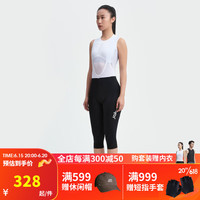 捷酷(jakroo)2023春夏新品赛轮第四季女士背带七分裤储物侧兜薄款长距离骑行裤 黑色 XL