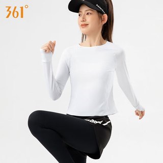 361°运动服女长袖上衣瑜伽服春秋跑步训练服修身速干瑜伽健身服
