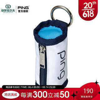 ping新款女士高尔夫日系女士收纳小包便携衣服包时尚golf球包配件 I22GBL202979白/天空蓝