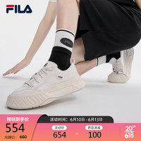 FILA 斐乐官方川行鞋FOSSO女鞋2023夏帆布鞋休闲小白鞋
