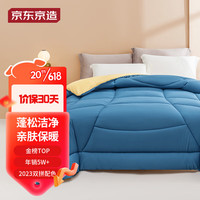 京东京造 7孔纤维被 国标A类被子 冬被150x200cm洛江蓝