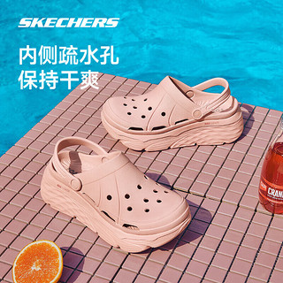 斯凯奇泡泡鞋丨Skechers夏季凉鞋厚底洞洞鞋运动拖鞋女增高防滑缓震户外