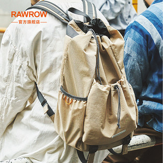 Rawrow抽绳双肩包750防泼水大容量束口袋背包男运动旅行网球包女