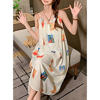 限尺码：OTHER MIX 度假风时尚系带休闲连衣裙2023夏季新款舒适气质吊带裙