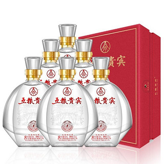 WULIANGYE 五粮液 股份公司出品 浓香型高度白酒 礼盒装酒水 五粮贵宾 52度500ml*6瓶整箱