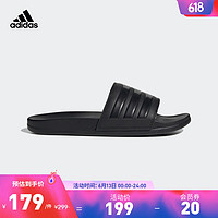 adidas阿迪达斯官方轻运动ADILETTE COMFORT男女夏季休闲拖鞋 黑色 40.5(250mm)