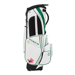 COBRA 高尔夫球包 2023年 联名款大师赛男士支架包 白色-绿色-杜鹃花刺绣 909613
