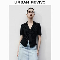 URBAN REVIVO 女款时尚优雅长袖衬衫 UWH232021