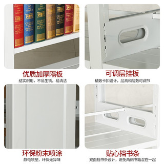 建耀图书馆书架钢制收纳架学习阅览室书架资料档案架铁质书架 三色可选高2000宽1000深300单面主架