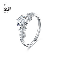 Light Mark 小白光 水系列 18k金钻石戒指 F-G/SI主钻1克拉