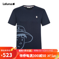Lafuma 乐飞叶 短袖T恤男 户外休闲印花纯棉圆领运动上衣 LMTS3BS45