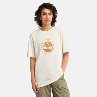 Timberland 官方男女同款短袖T恤23夏季新户外休闲印花A6QWK A6QWKCM9/复古白 L