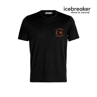 破冰者 icebreaker美利奴羊毛 户外休闲男款Tech Lite II 短袖T恤跑步训练0A59J8 001/黑色 L