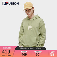 FILA FUSION斐乐潮牌卫衣情侣款2023春季时尚男女装针织连帽上衣