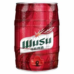 WUSU 乌苏啤酒 红乌苏 黄啤 5L 桶装