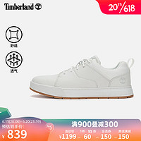 Timberland 官方男鞋23夏季新款板鞋休闲舒适透气A5Z2P A5Z2PW/白色 42