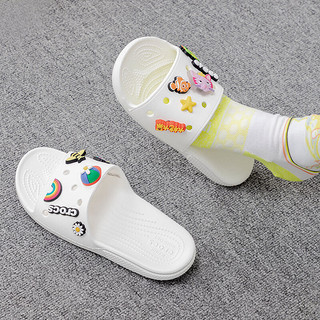 卡骆驰（crocs）男鞋女鞋 2023夏季新款时尚户外运动鞋沙滩鞋舒适透气休闲拖鞋 100/白色 M7W9(39-40/250mm)