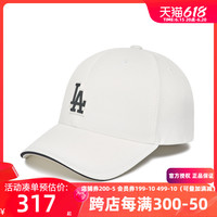 MLB官方帽子男女帽2023新款情侣鸭舌帽LA棒球帽白色遮阳帽运动帽