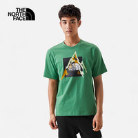THE NORTH FACE北面T恤男女23春夏新款中性情侣户外运动舒适棉圆领短袖半袖81MW N11 M
