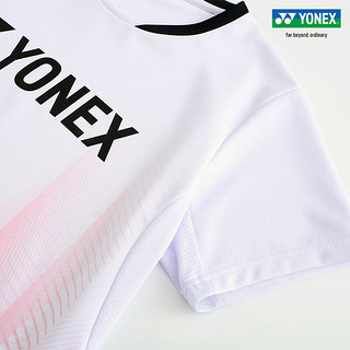 YONEX /尤尼克斯 110263BCR/210263BCR 比赛系列情侣款运动T恤yy 白色（女款） XO