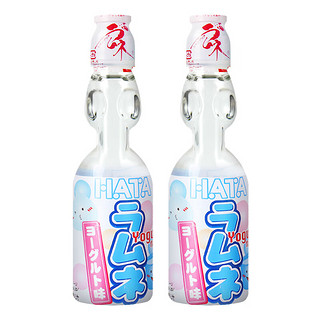 哈塔日本哈达波子汽水200ml*4瓶组合 进口哈塔弹珠汽水网红碳酸饮料 酸奶味 200ml*4瓶