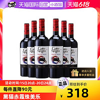 GatoNegro 黑猫 智利黑猫干红葡萄酒赤霞珠梅洛红酒整箱装官方正品