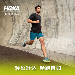 HOKA ONE ONE 男鞋克利夫顿8公路跑步鞋Clifton8网面减震耐磨透气 精灵灰蓝 / 山泉蓝-宽版 40.5/255mm