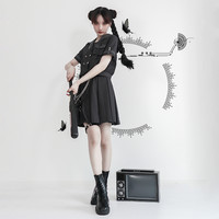 仲春二四 清仓）仲春二四 月半夜枭  蒸汽朋克风水手服夏服学生套装女