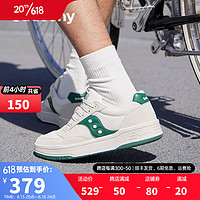 saucony 索康尼 CROSS JZ板鞋男女低帮夏季透气百搭休闲运动鞋子男 米绿 35.5