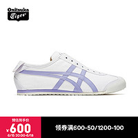 Onitsuka Tiger鬼塚虎夏季小白鞋一脚蹬帆布懒人鞋MEXICO 66 SLIP-ON 1183B772 白色/紫色 40