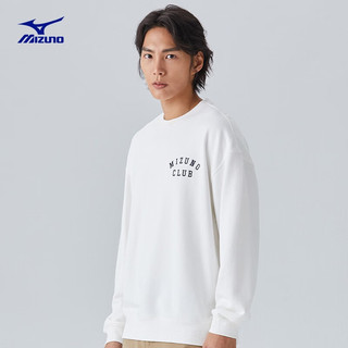 美津浓（MIZUNO）男女23春新款简约印花圆领透气HERITAGE棒球文化套头卫衣 72/奇幻紫 XL