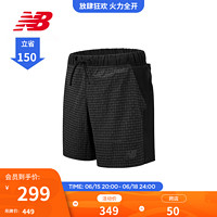 NEW BALANCE NB官方23新款男款运动健身跑步训练梭织短裤运动裤 BK MS31255 XL