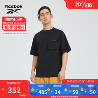 Reebok 锐步 官方夏季新款Tee男子针织运动休闲短袖T恤23RCS413M 23RCS413M001 A/M