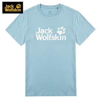 Jack Wolfskin狼爪T恤男春夏吸湿干爽速干短袖棉透气舒适上衣5818375 宝石蓝4XL